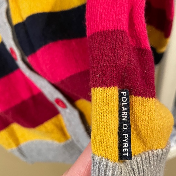 1.5-2 striped Polarn O. Pyret button down sweater - Picture 3 of 6